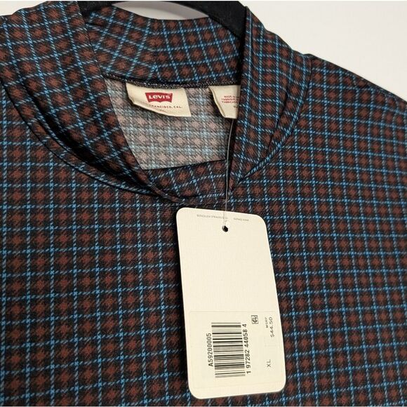 Levi's Mammoth Second Skin Top Mockneck Checkered Plaid - Picture 4 of 5